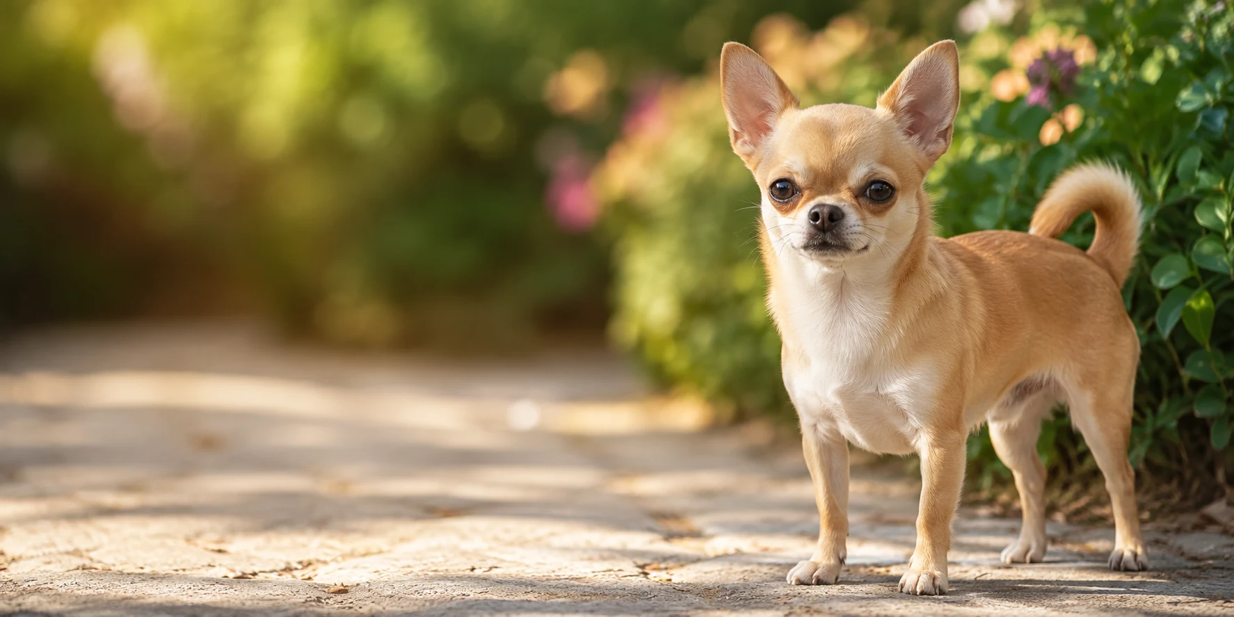 Chihuahua de pelo corto visto de perfil