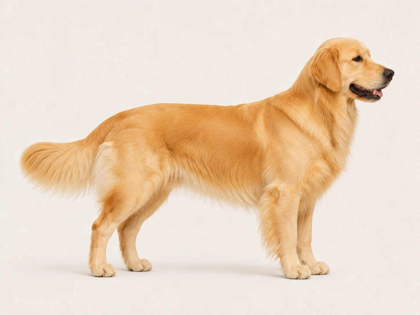 Golden Retriever de pie al aire libre